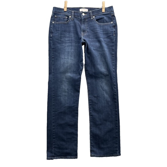 Lucky Brand Jean Women 34x31* Dark Sweet Mid Rise Straight 90s Chic Basics Rodeo - Picture 1 of 16